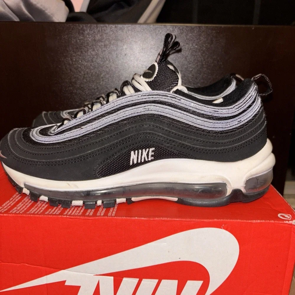 Black And Grey Reflective Nike Air Max 97 GS Youth Size 5.5Y
